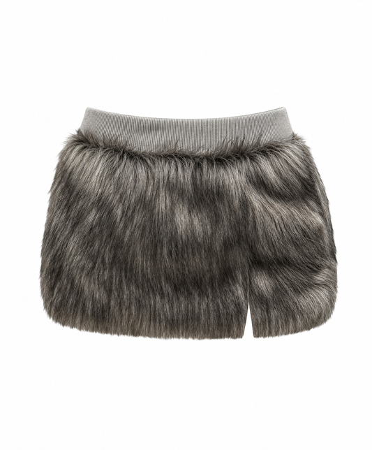 WOLF GIRL GREY MINI SKIRT