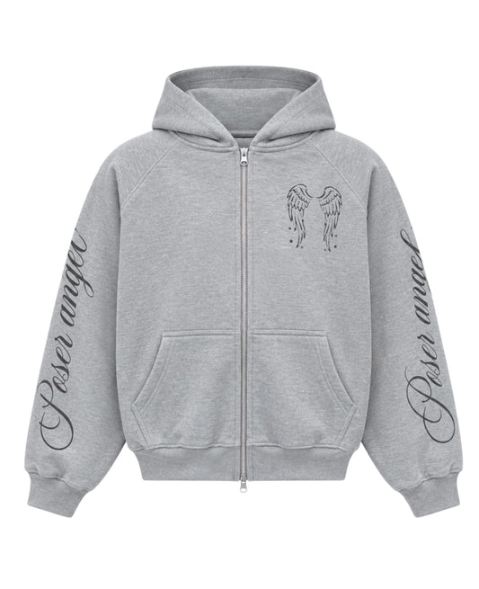 ANGEL MELANGE ZIP HOODIE