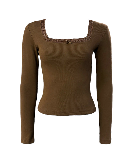 RIB BROWN TOP