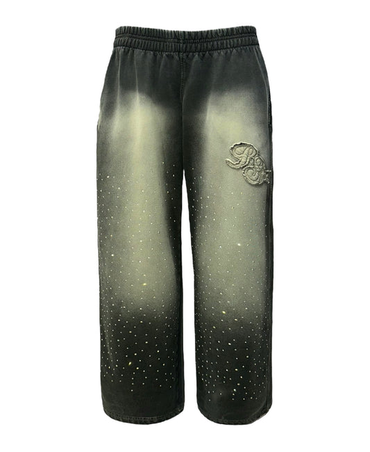 BLING ACID DARK GREEN SWEATPANTS
