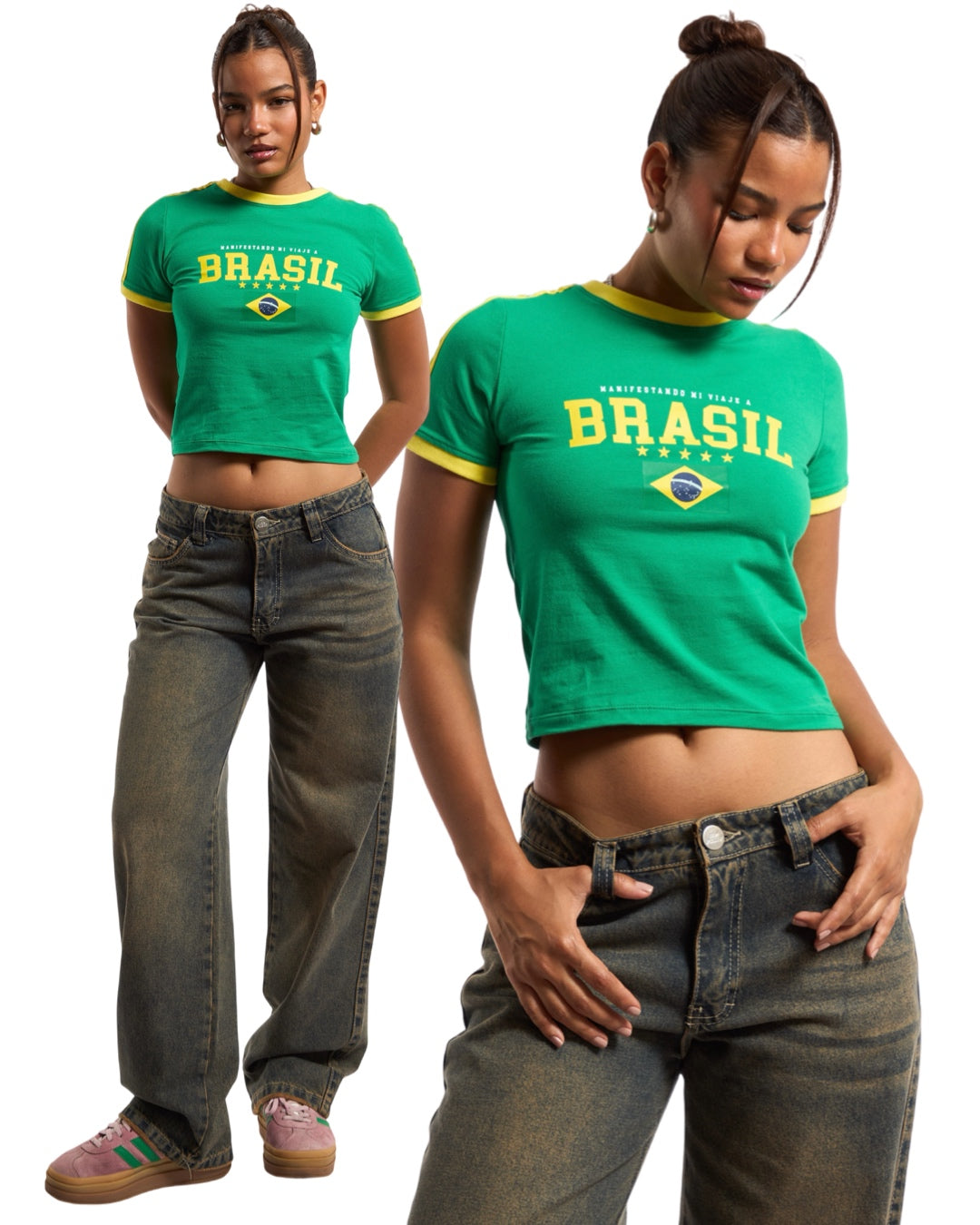 BRASIL BABY TEE VERDE
