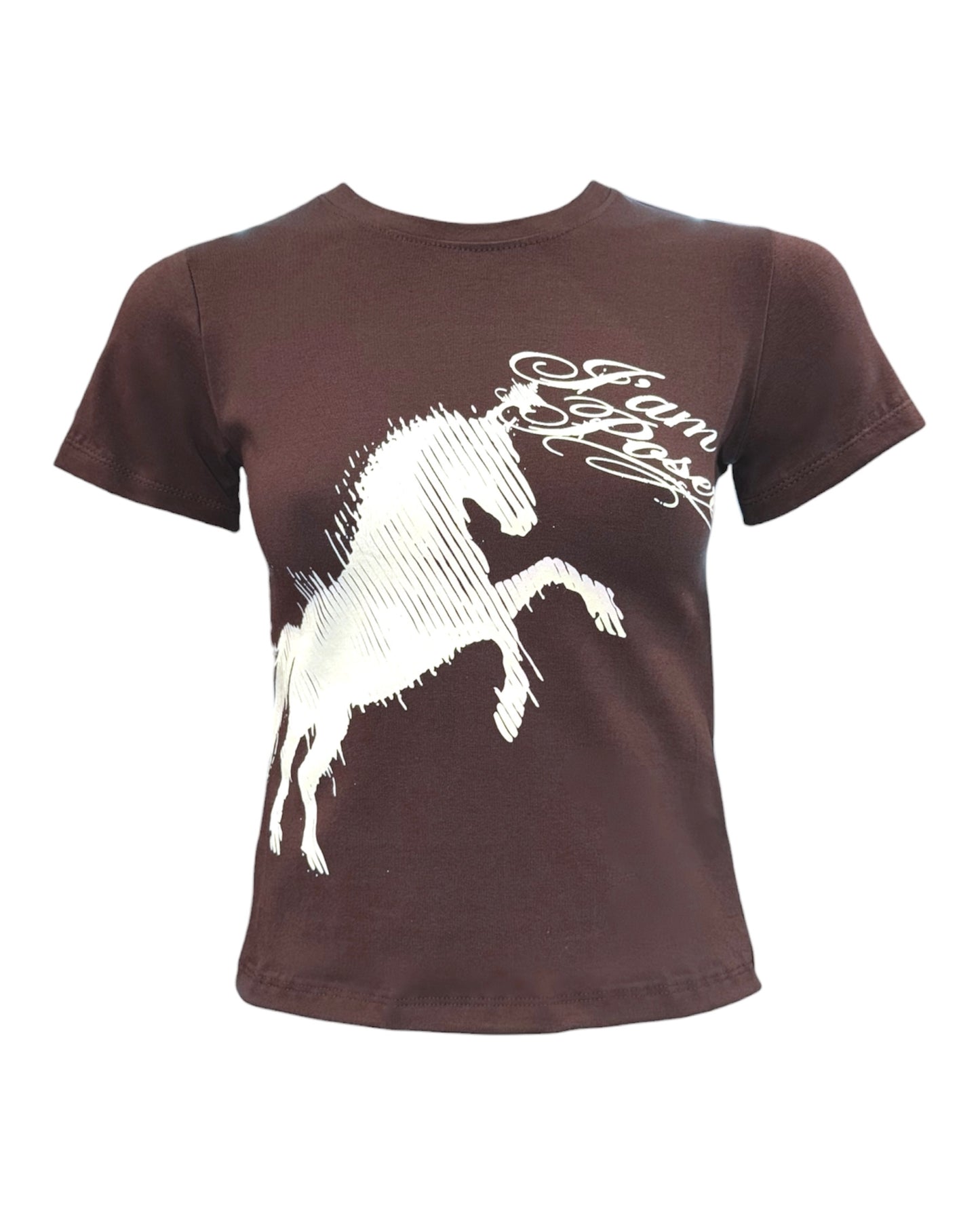 HORSE BROWN BABY TEE