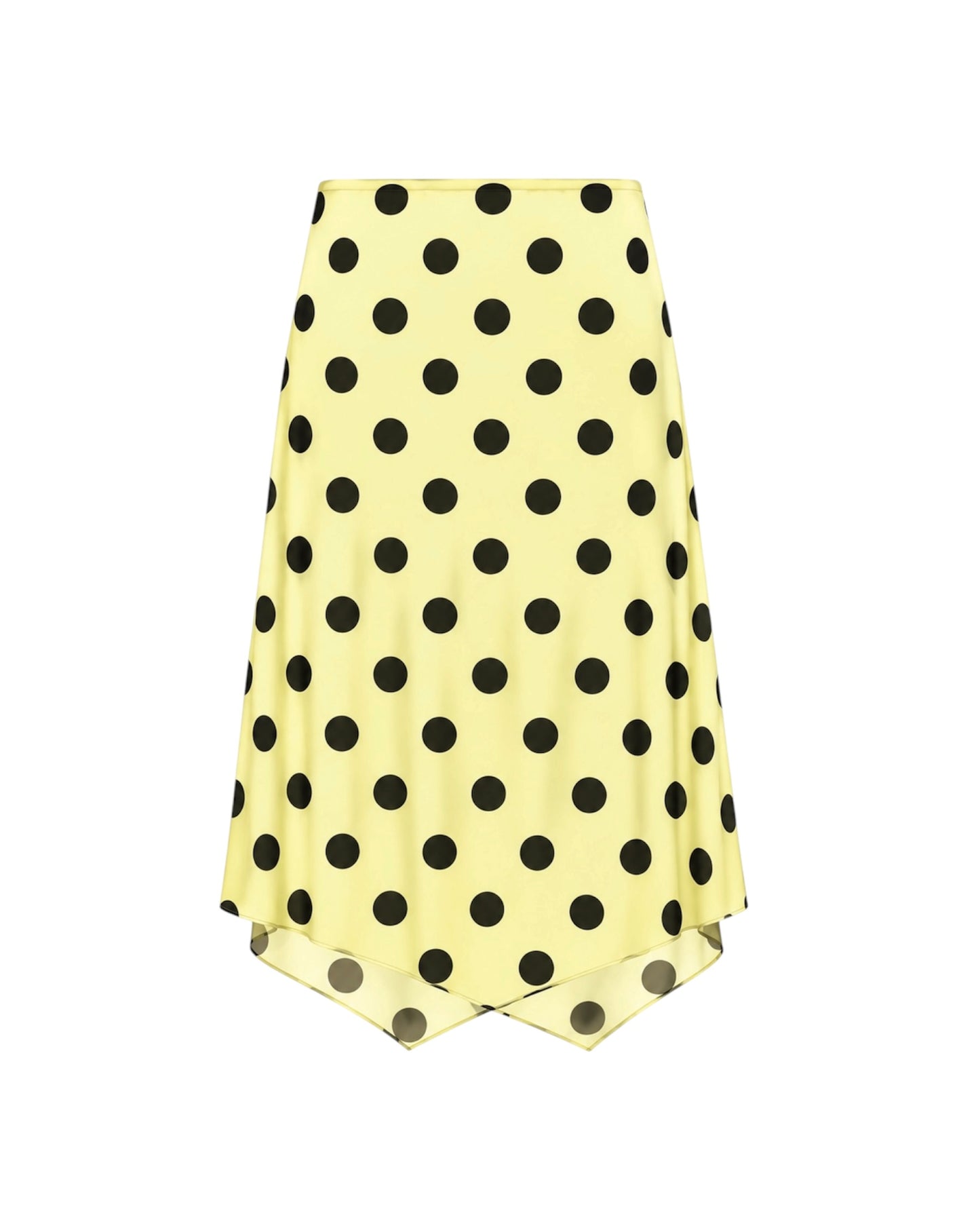 YELLOW POLKA DOTS MESH SKIRT