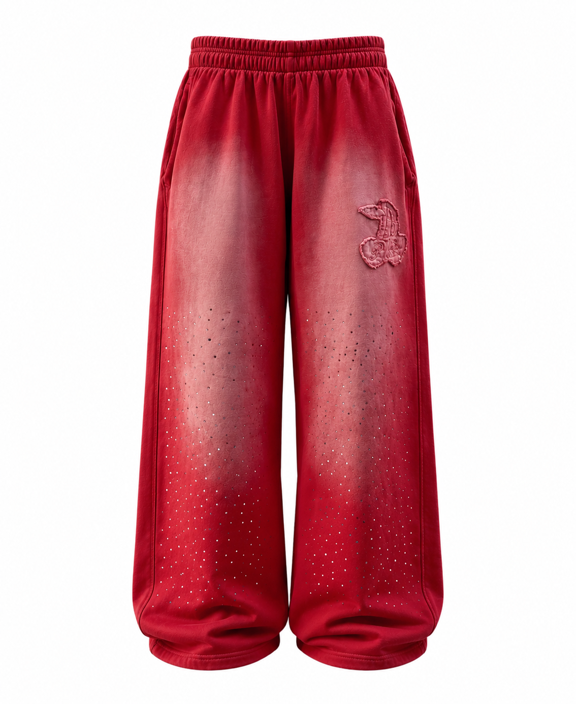 BLING ACID RED SWEATPANTS