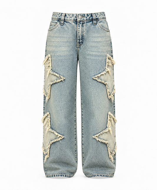 STAR BAGGY JEAN ICE LOW RISE