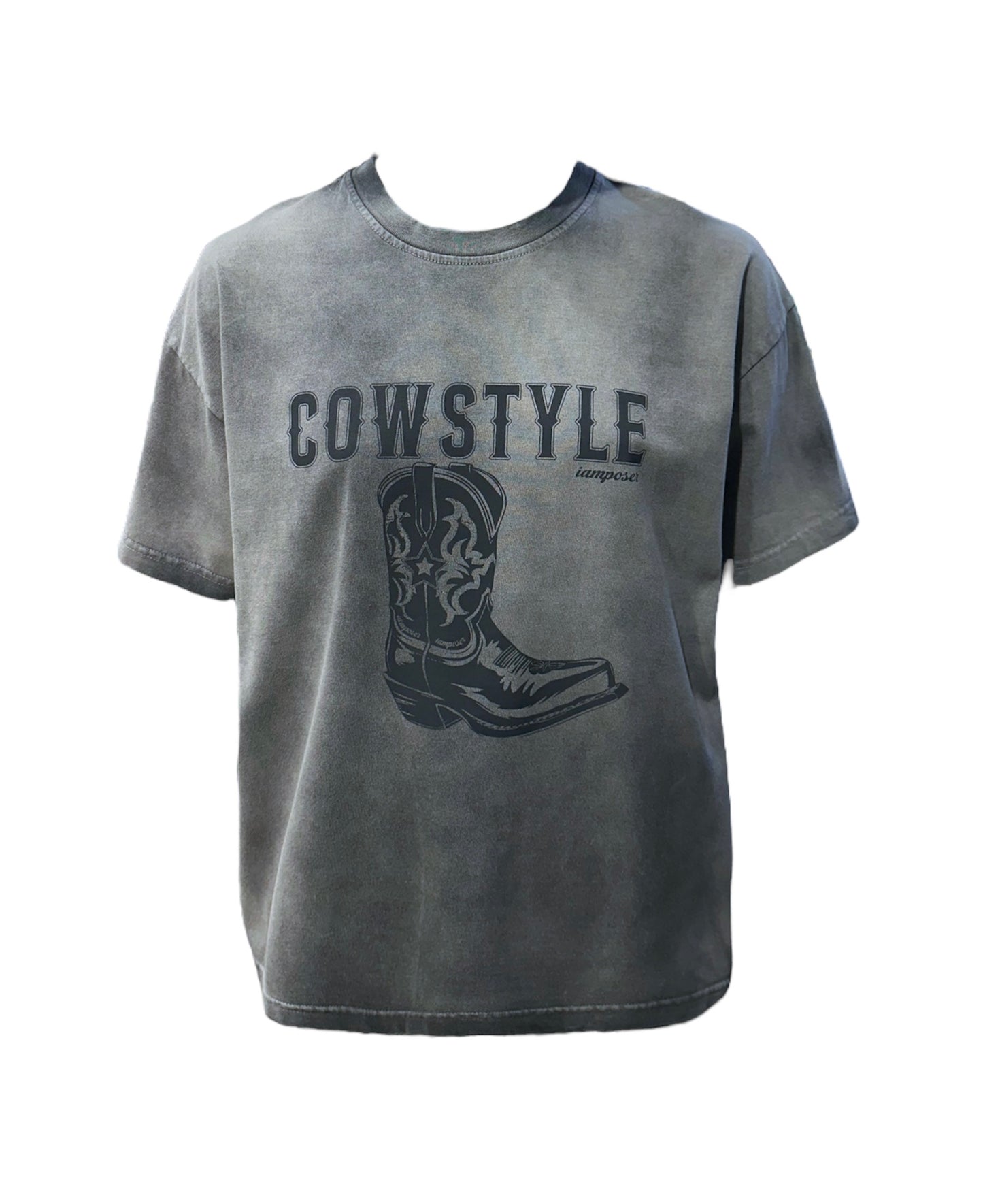 COWSTYLE ACID WASH TEE