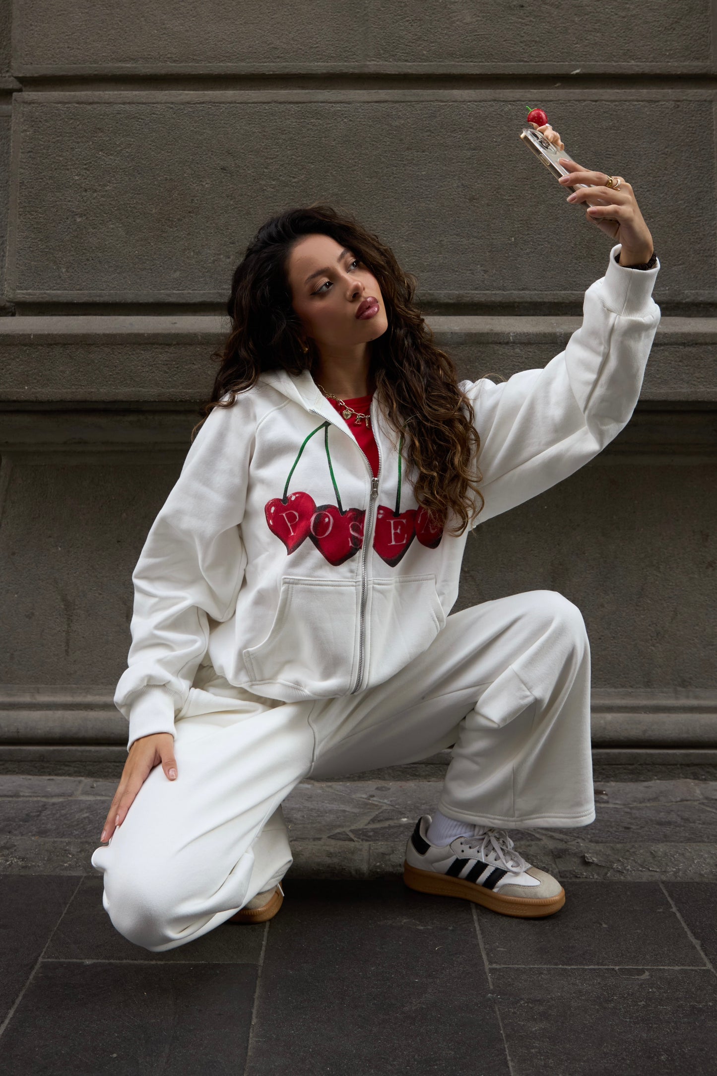 CHERRY ZIP HOODIE