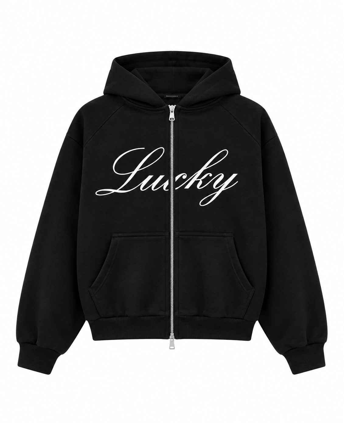 LUCKY BLACK ZIP HOODIE