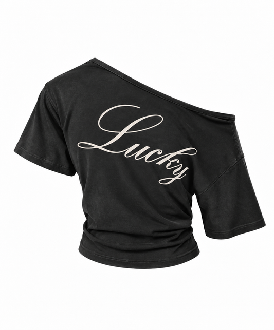 LUCKY OFF SHOULDER TEE