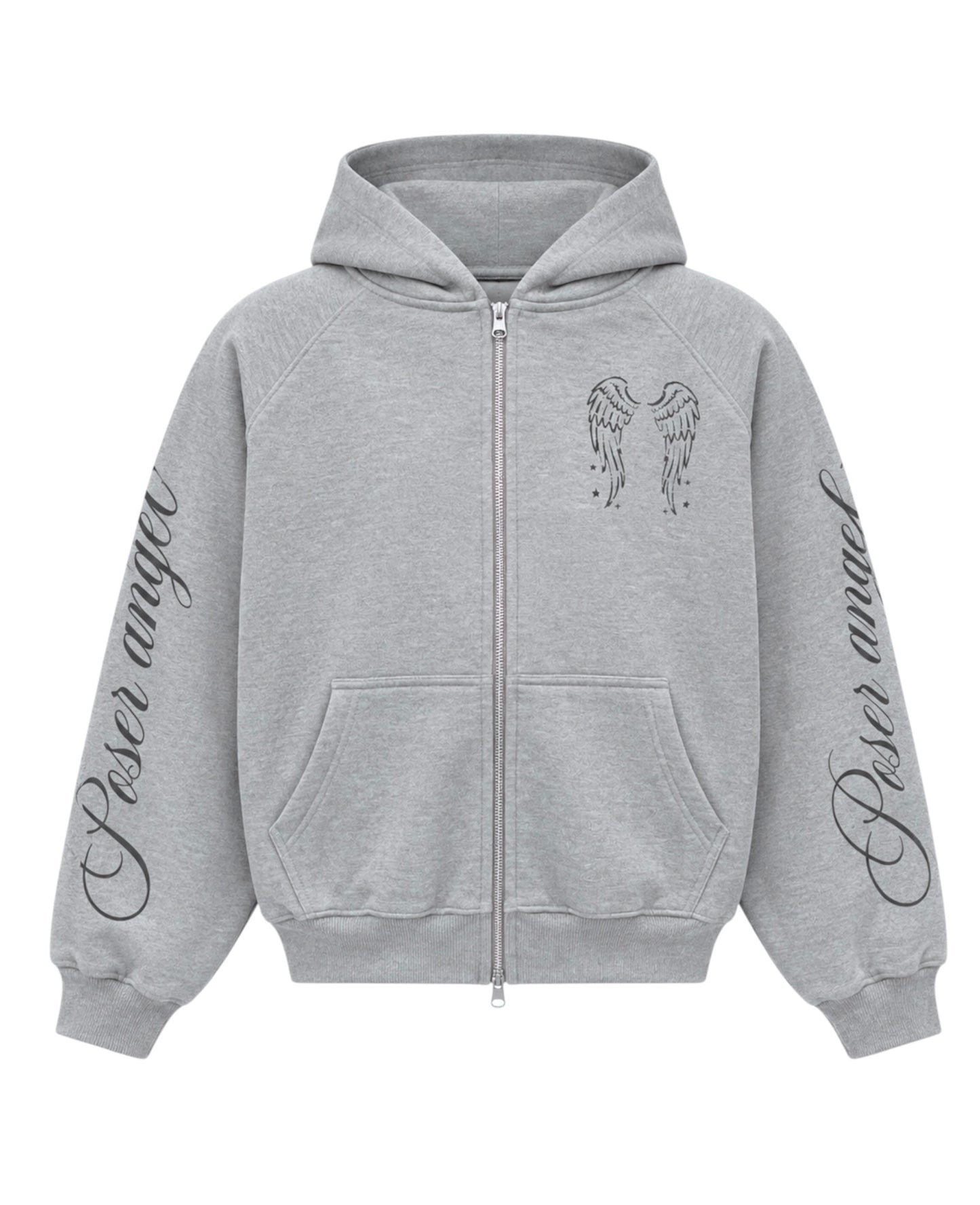 ANGEL MELANGE ZIP HOODIE
