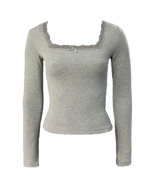 RIB GREY TOP