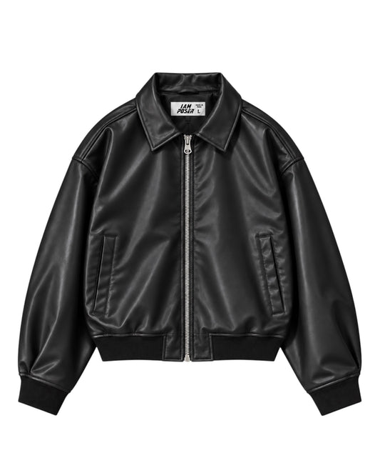 HAILEY LEATHER BLACK JACKET