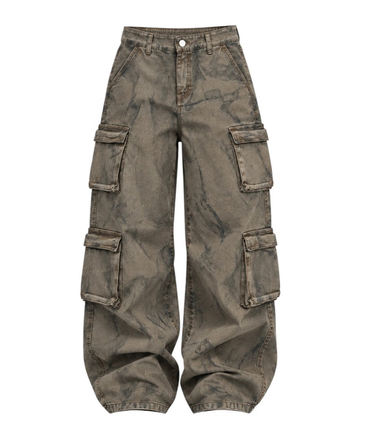 DARK GREEN CARGO PANTS
