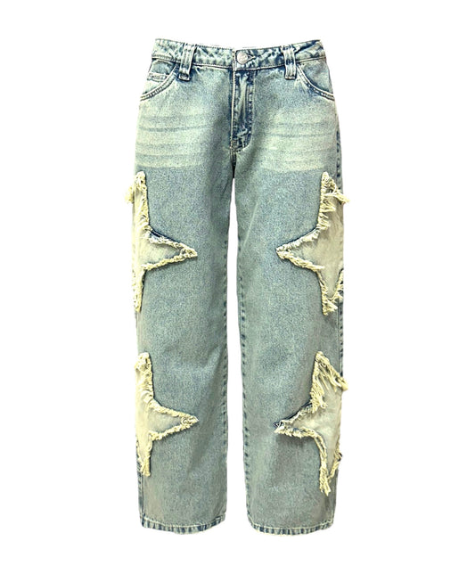 STAR BAGGY JEAN ICE LOW RISE