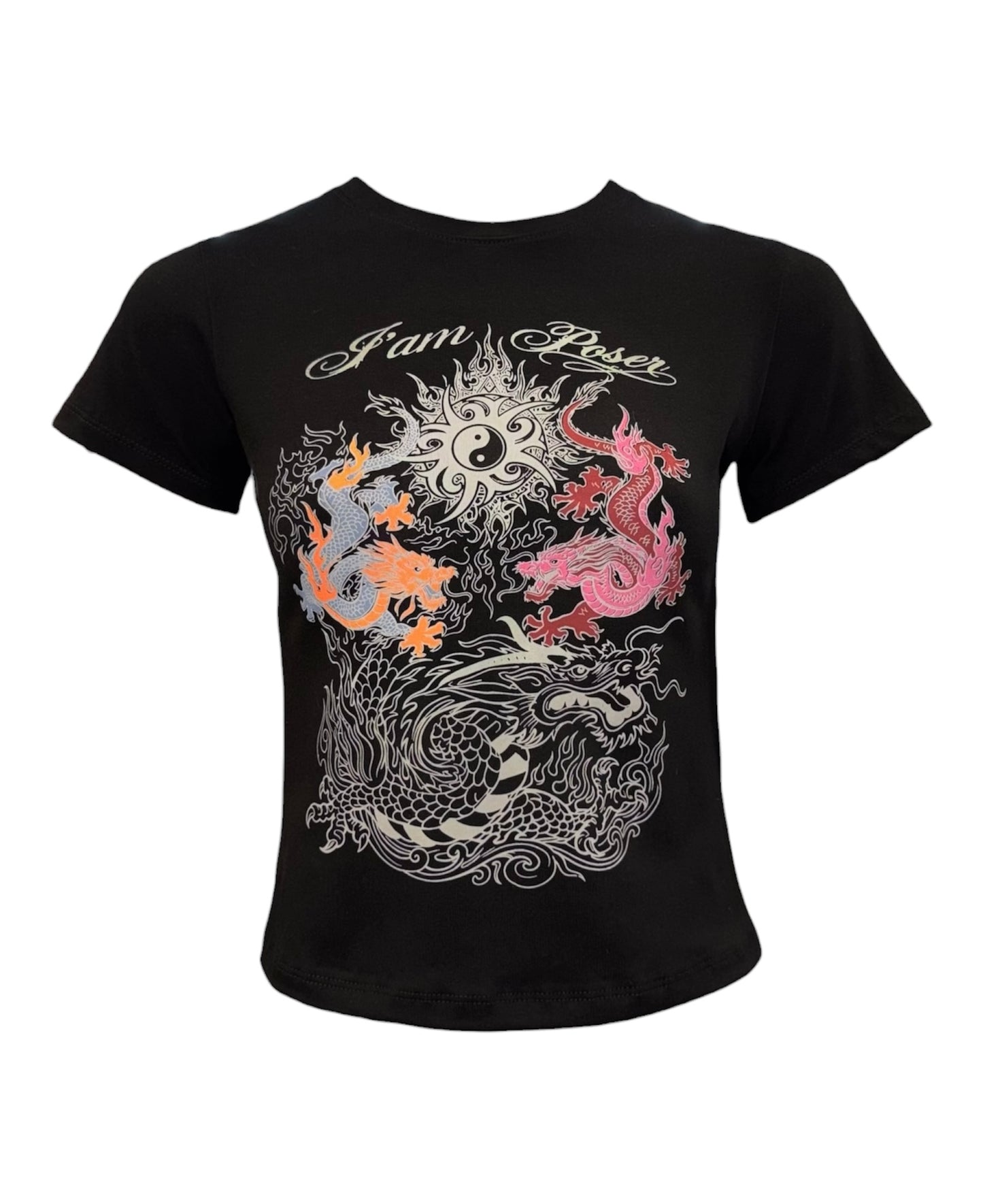 YING YANG BLACK BABY TEE