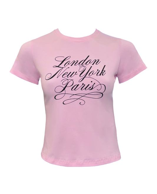 LONDON PINK BABY TEE