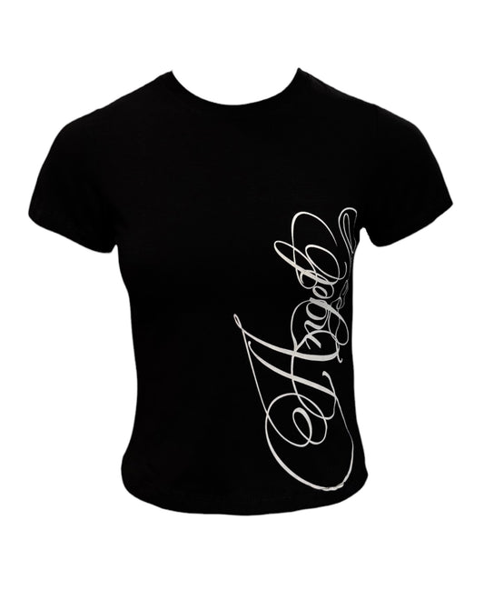 ANGEL BLACK BABY TEE