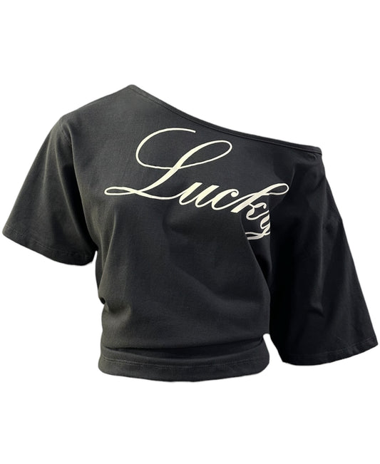 LUCKY OFF SHOULDER TEE