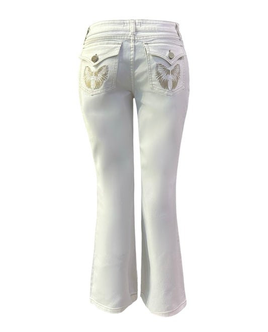 ICON WHITE FLARE PANTS