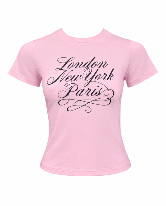 LONDON PINK BABY TEE