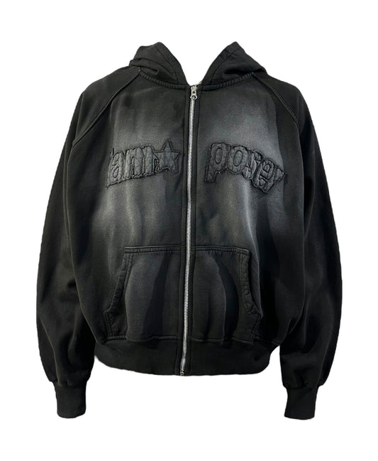 ACID GREY ZIP HOODIE