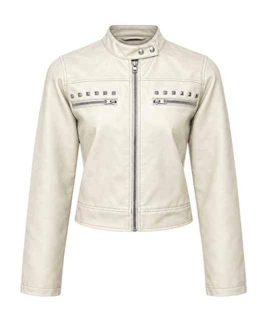KYLIE VINTAGE WHITE SLIM JACKET