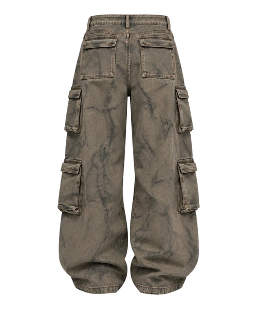 DARK GREEN CARGO PANTS