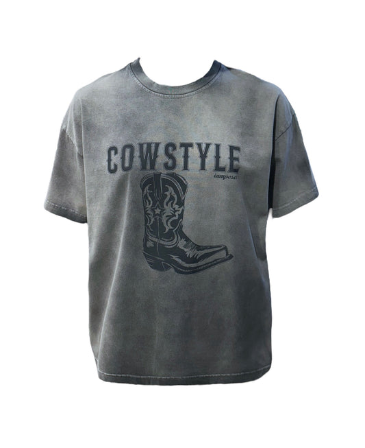 COWSTYLE ACID WASH TEE