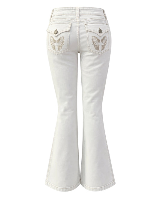 ICON WHITE FLARE PANTS