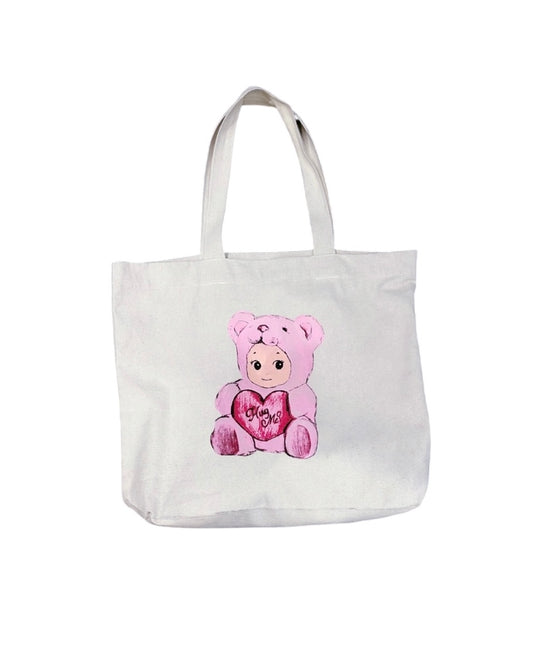 TEDDY BEAR ANGEL TOTE BAG
