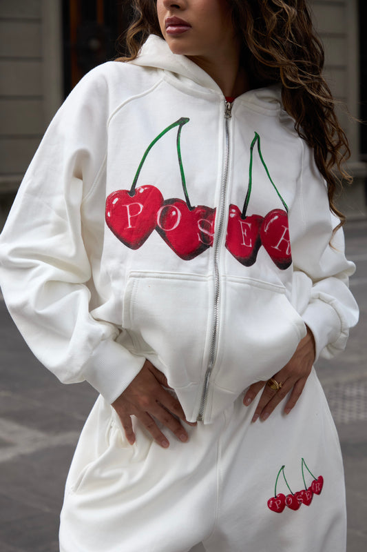 CHERRY ZIP HOODIE