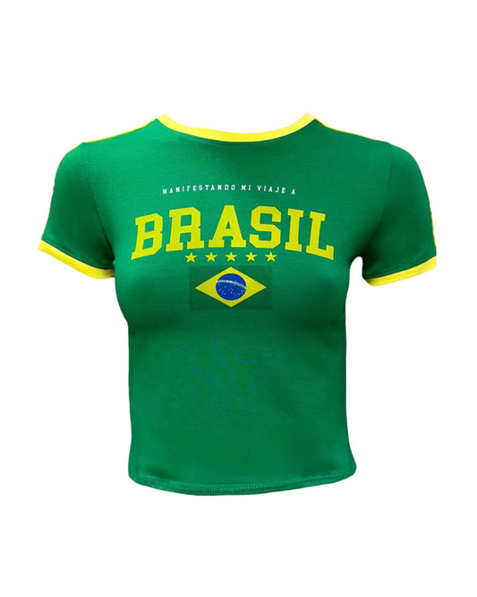 BRASIL BABY TEE VERDE